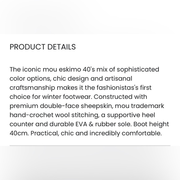 MOU Eskimo 40 Size 39 EU or 8 US NEW - Picture 5 of 16